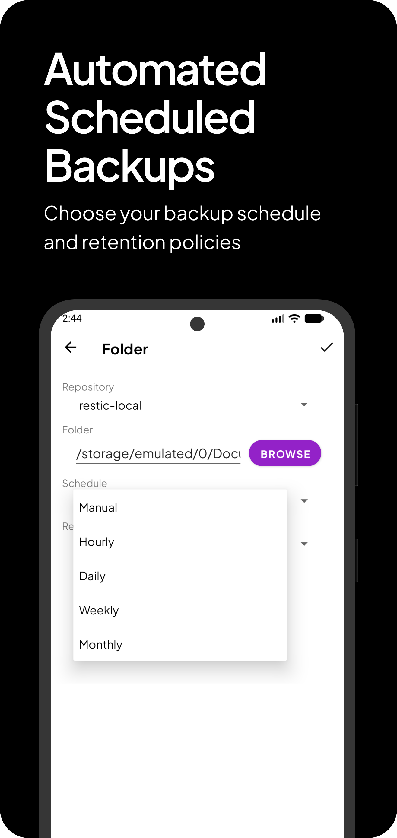 Scheduled Backups
